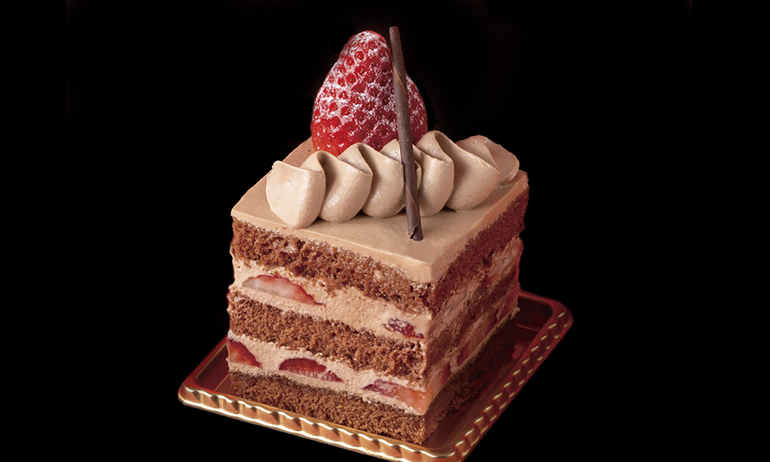 いちごのチョコレートショートケーキ