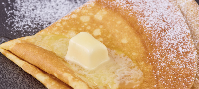 焼き立てシュガーバタークレープ