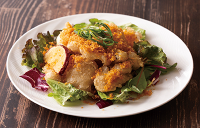 イカのニンニク風味 カリカリ炒め