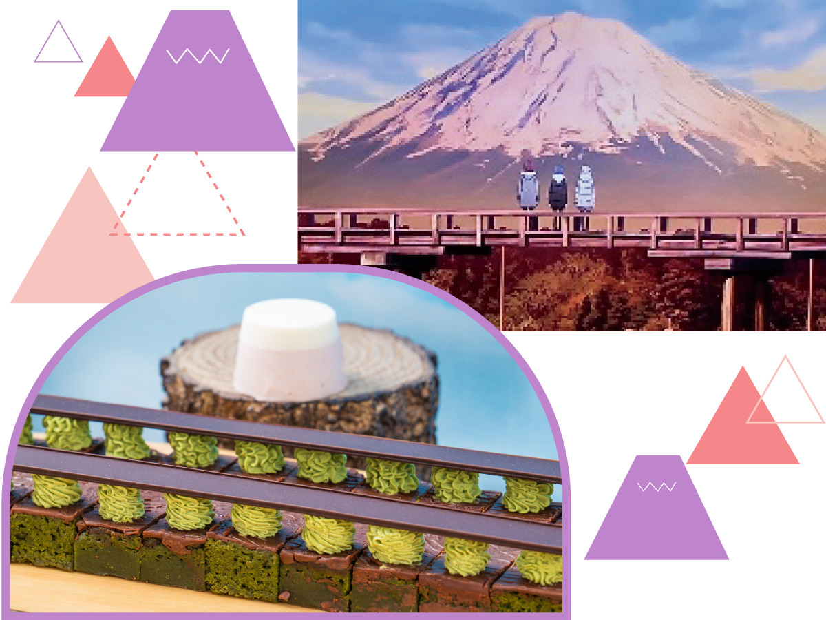 ディナー限定 リン、なでしこ、綾乃が感動した<br>木造橋のブラウニーケーキ