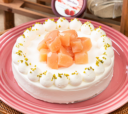 桃のショートケーキ