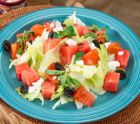 スイカのサラダバルサミコソース