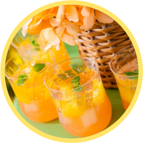 ピンクグレープフルーツとはっさくゼリー