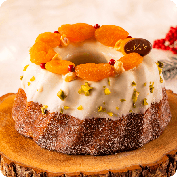 アプリコットとヘーゼルナッツのパウンドケーキ