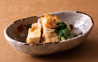 江戸芯取菜と白身魚の南蛮漬け