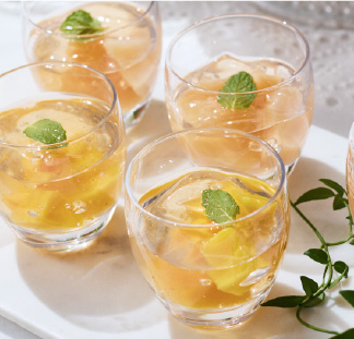 桃のソーテルヌ​ワインゼリー​