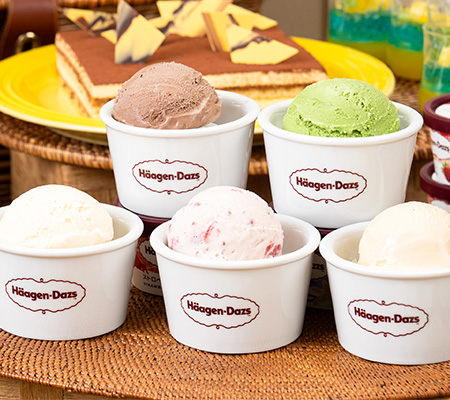 ハーゲンダッツ アイスクリーム 5種　バニラ / ストロベリー / キャラメル / グリーンティー / チョコレート