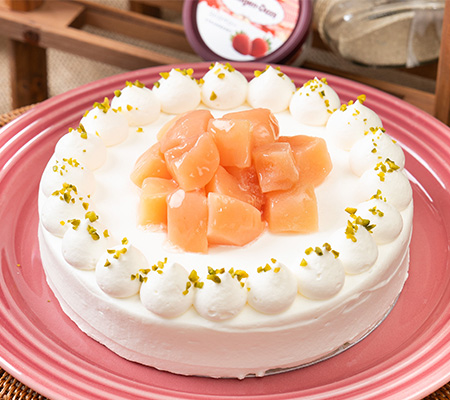 桃のショートケーキ