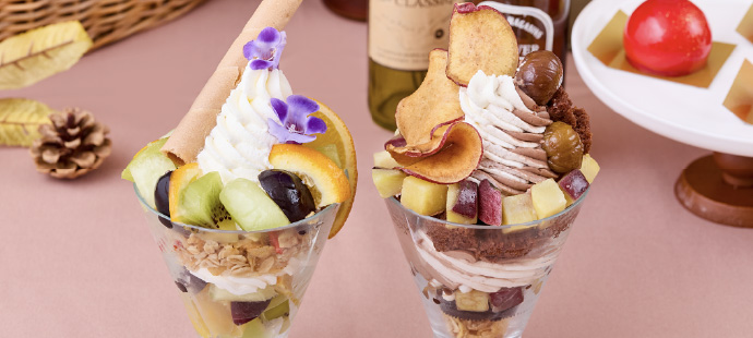 15種以上のトッピングで作る自分だけのオリジナルパフェ